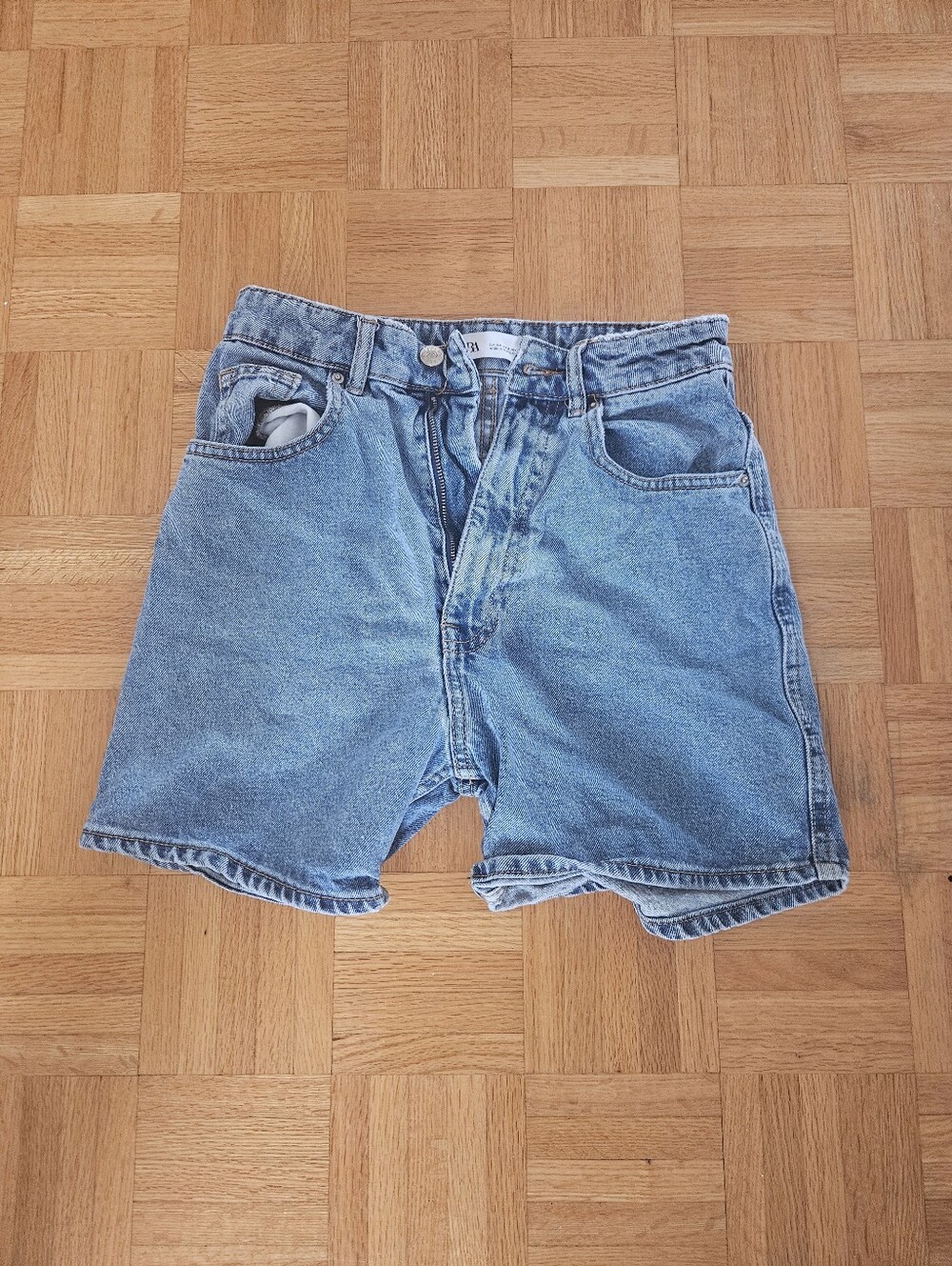 Blue Denim Shorts Zara